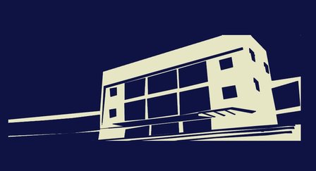 Imagem fachada desenho azul