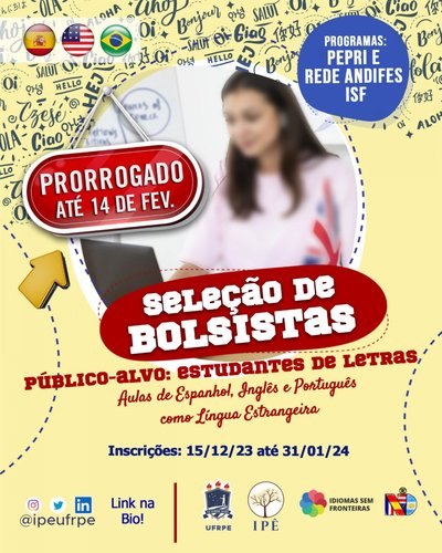 Seleção de Bolsistas Letras