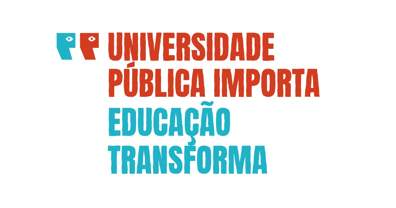 logo da campanha com o título Universidade pública importa, educação transforma