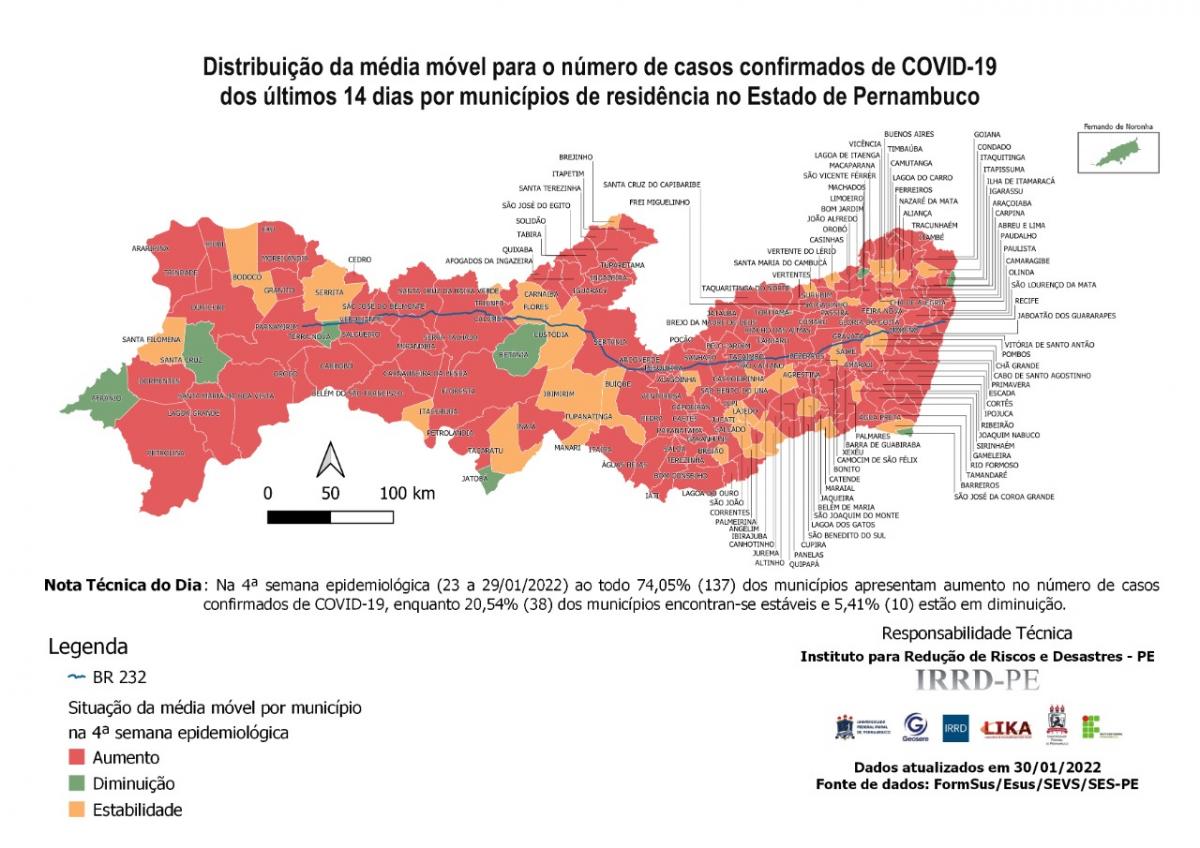 mapa da situação na RMR