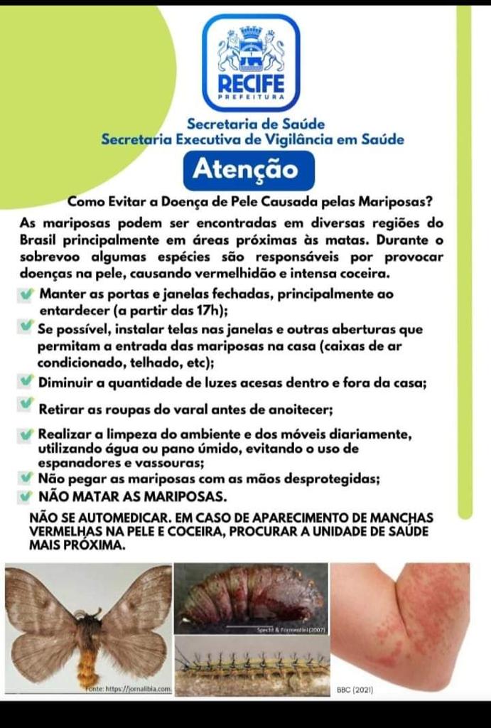 cartaz prefeitura sobre mariposas